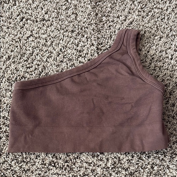 Gymshark Brown Asymmetrical Sports Bra - Picture 1 of 3